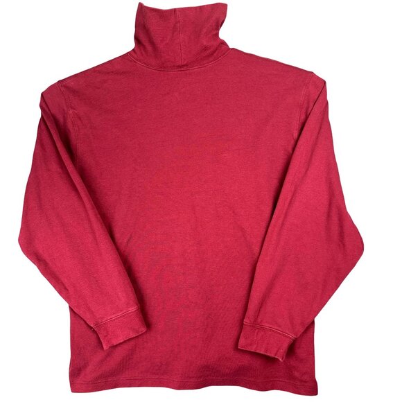 L.L. Bean shirt Mens XL Red Cotton Turtleneck Long Sleeve Regular 187357 - Picture 1 of 8